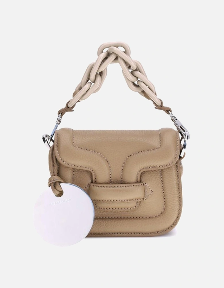 Calfskin Alphaville Handbag with Chain Handle Women - Beige Shoulder