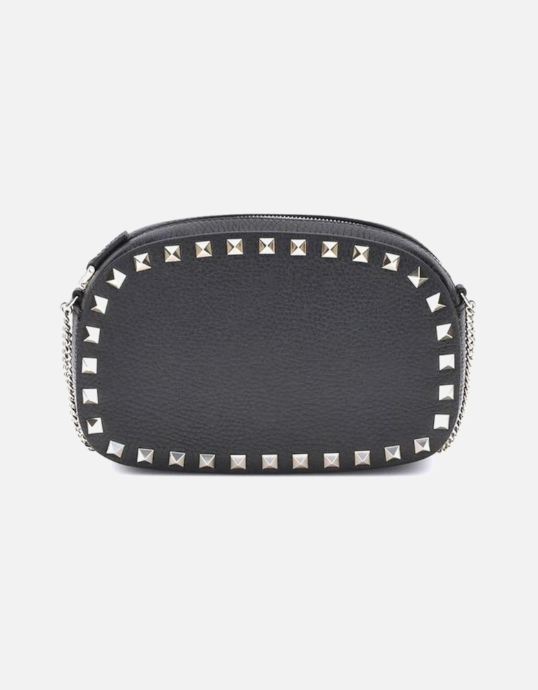Rockstud Platinum-Finish Studded Shoulder Bag Women - Black