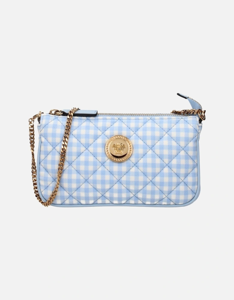 Mini Casual Handbag with Front Logo Women - Light Blue