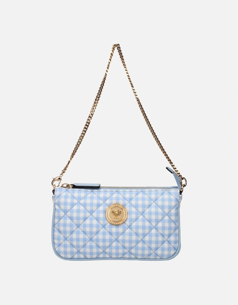 Mini Casual Handbag with Front Logo Women - Light Blue