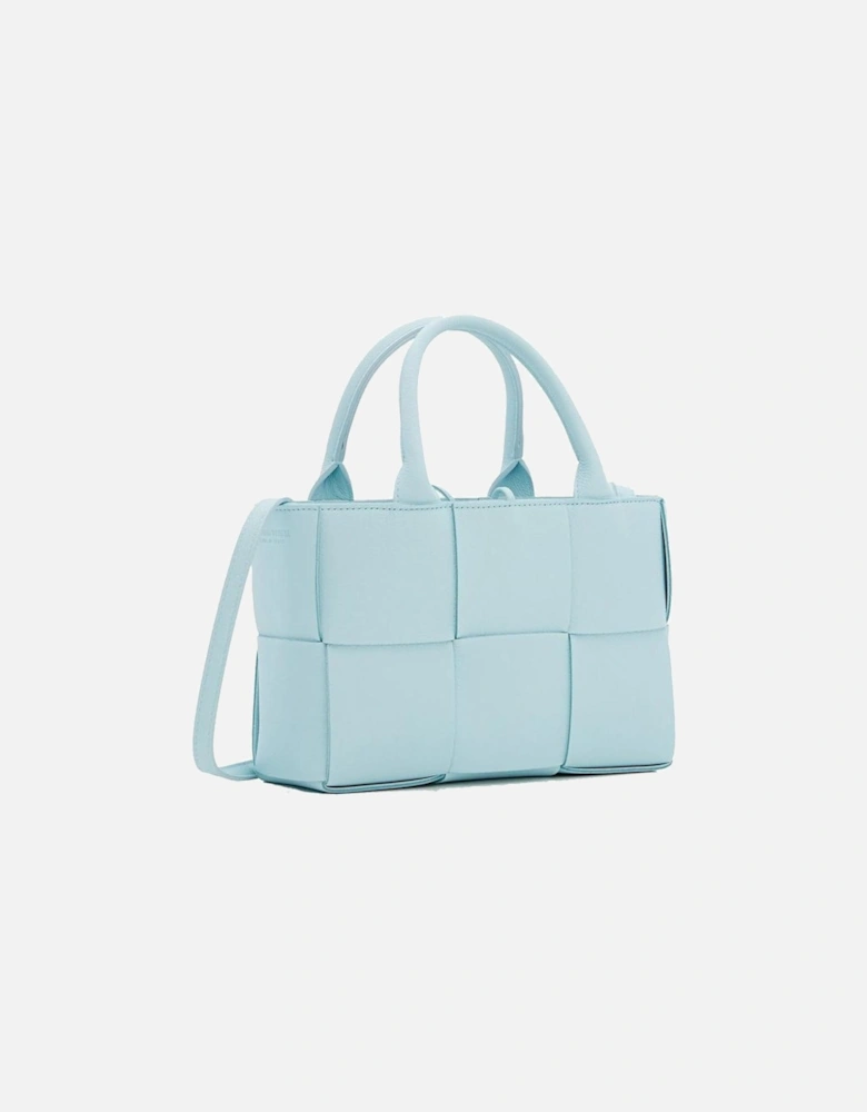 Intrecciato Leather Tote with Drawcord Closure Women - Blue Bags