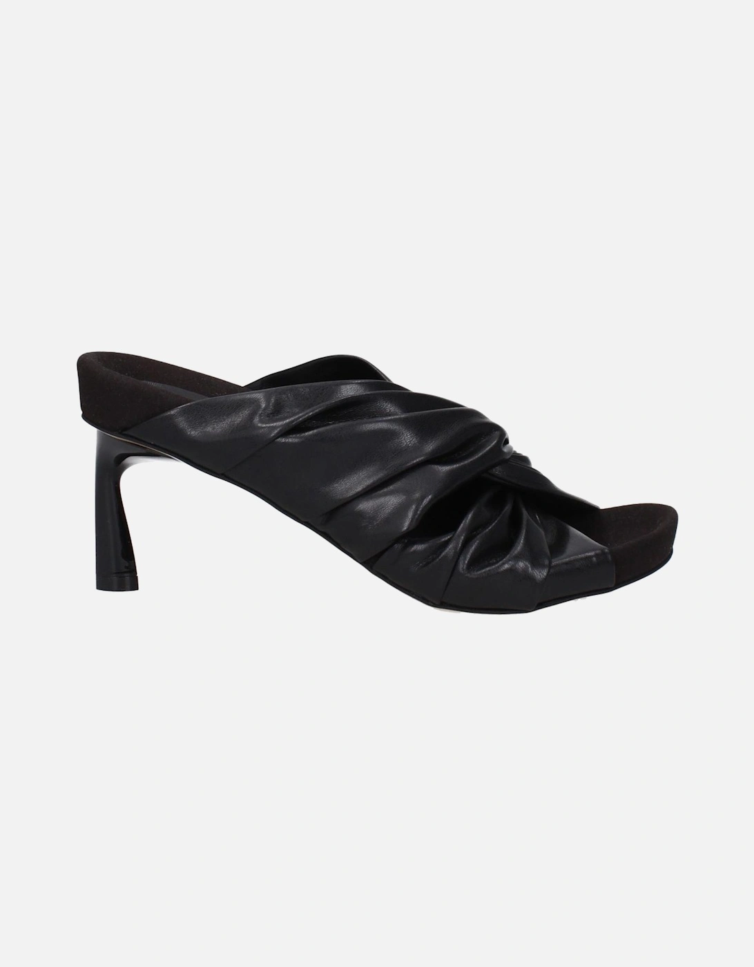 Mid Heel Open Toe Eco Leather Sandals Women - Black, 6 of 5