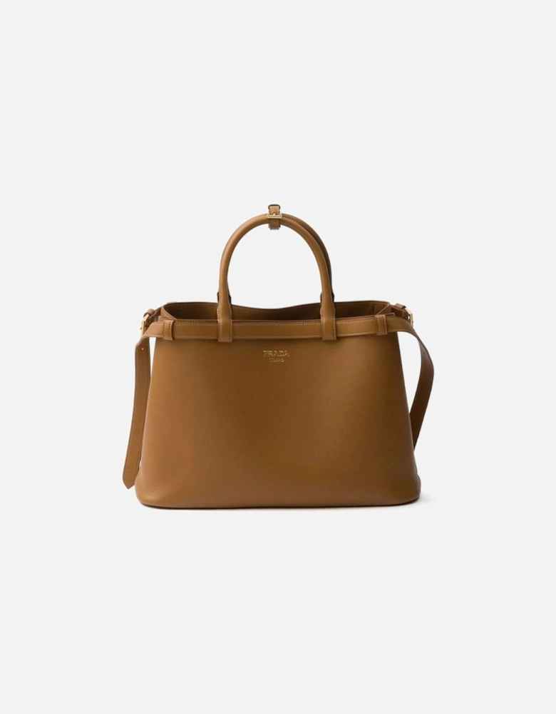 Smooth Calf Leather Bag with Adjustable Straps Women - Brown