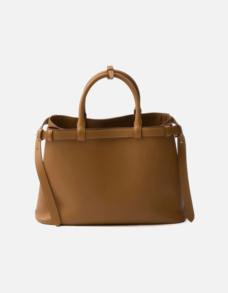 Smooth Calf Leather Bag with Adjustable Straps Women - Brown