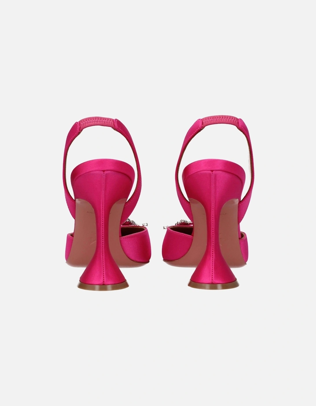 Rhinestone Embellished Satin High Heel Sandals Women - Pink