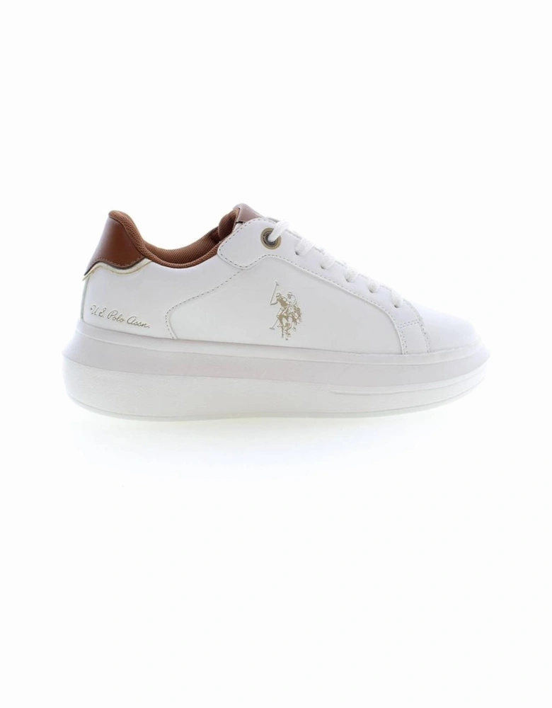 Contrasting Detail Logo Sports Shoe Women - White Sneakers