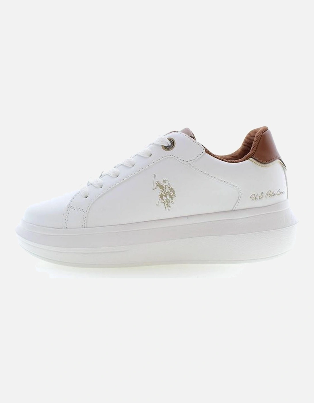 Contrasting Detail Logo Sports Shoe Women - White Sneakers