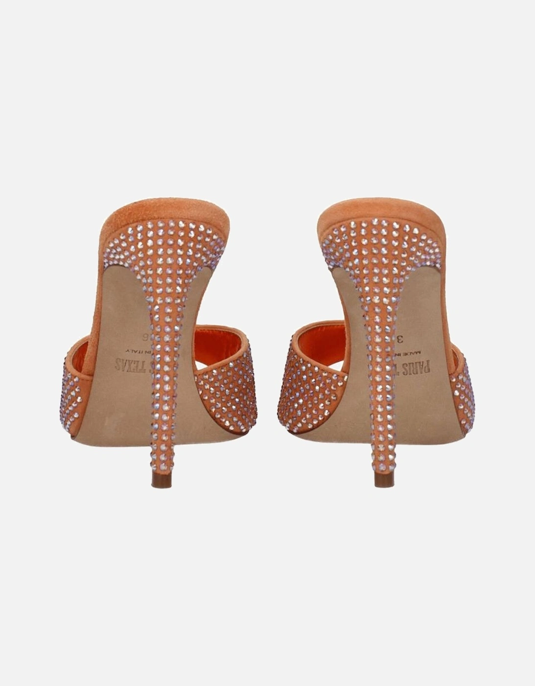 Studded Suede High Heel Sandals Women - Orange