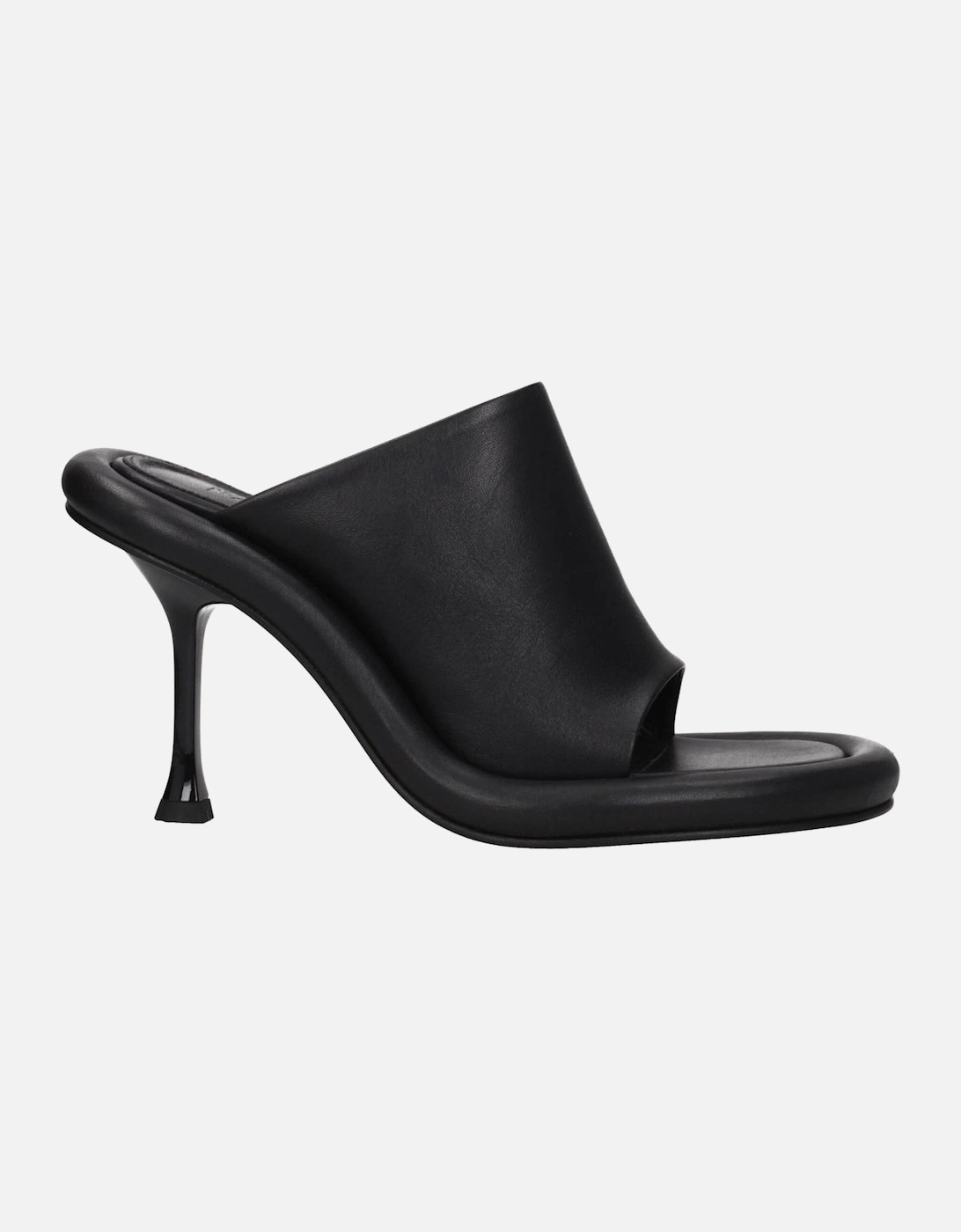 High Heel Leather Open Toe Sandals Women - Black, 6 of 5