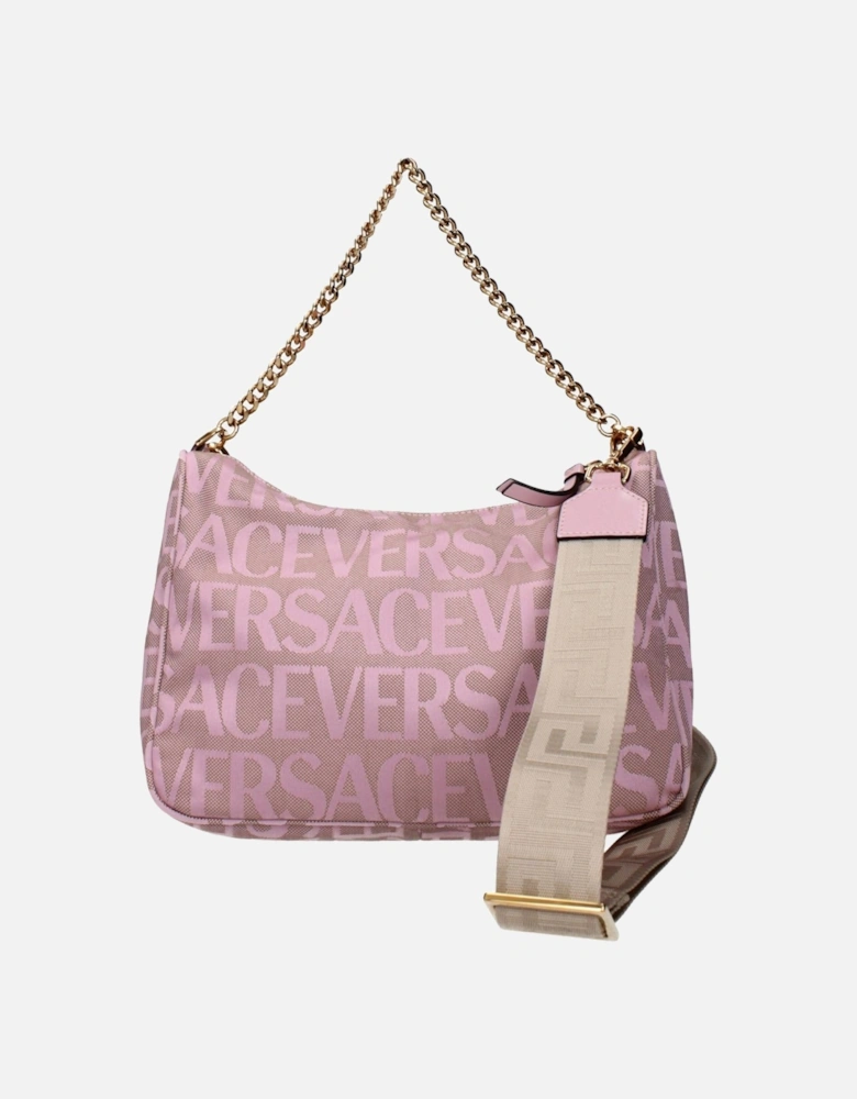 Logo Handbag with Adjustable and Removable Shoulder Strap Women -