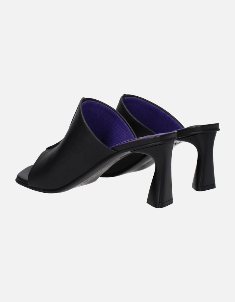 Eco Leather Open Toe Mid Heel Sandals Women - Black