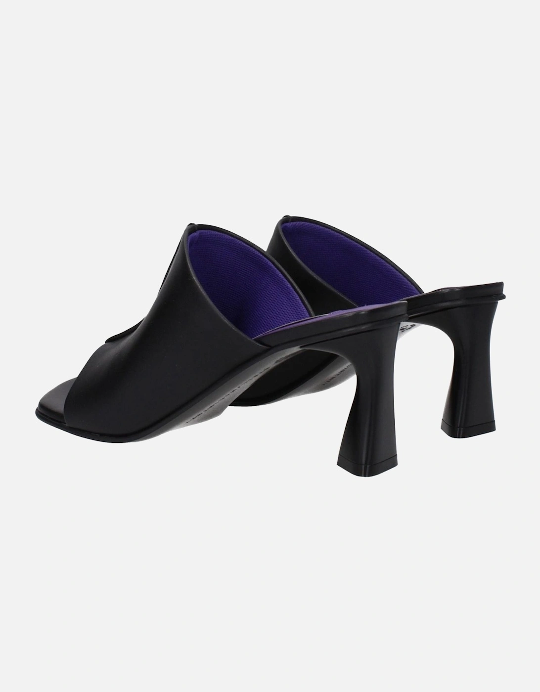 Eco Leather Open Toe Mid Heel Sandals Women - Black