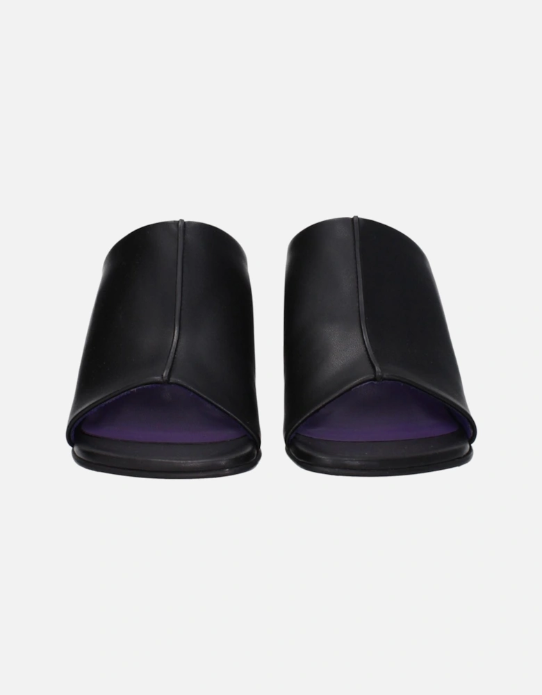 Eco Leather Open Toe Mid Heel Sandals Women - Black