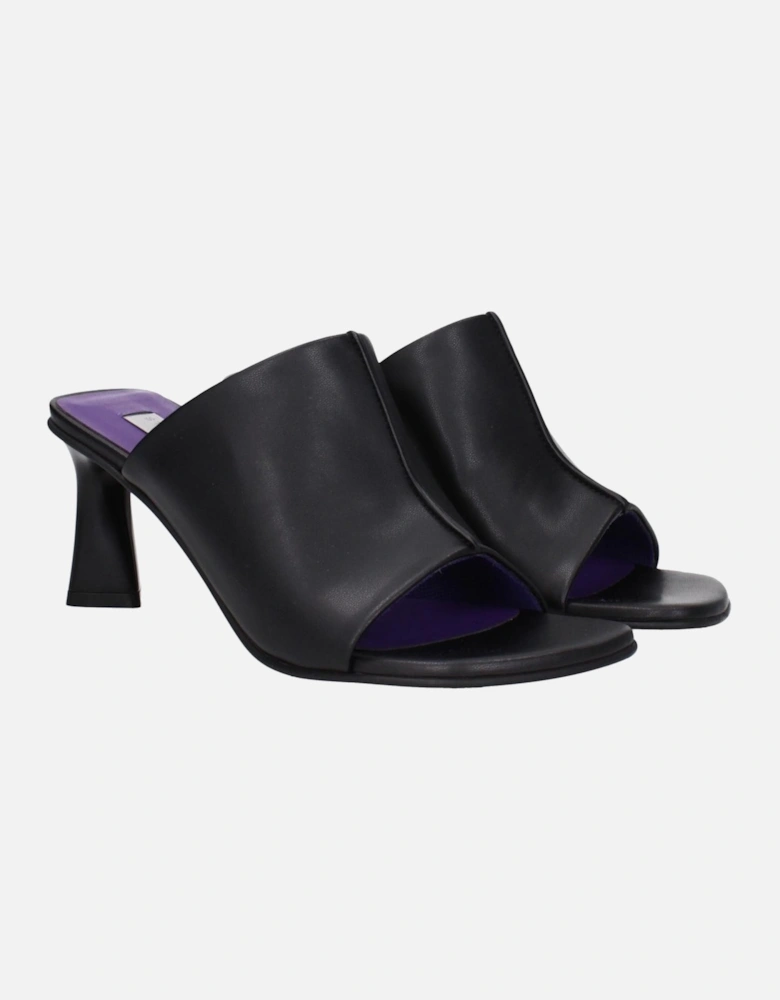 Eco Leather Open Toe Mid Heel Sandals Women - Black
