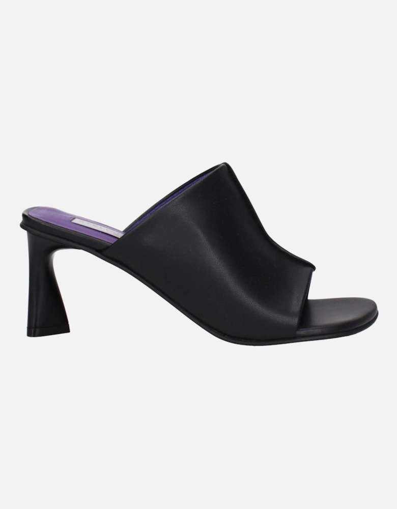 Eco Leather Open Toe Mid Heel Sandals Women - Black