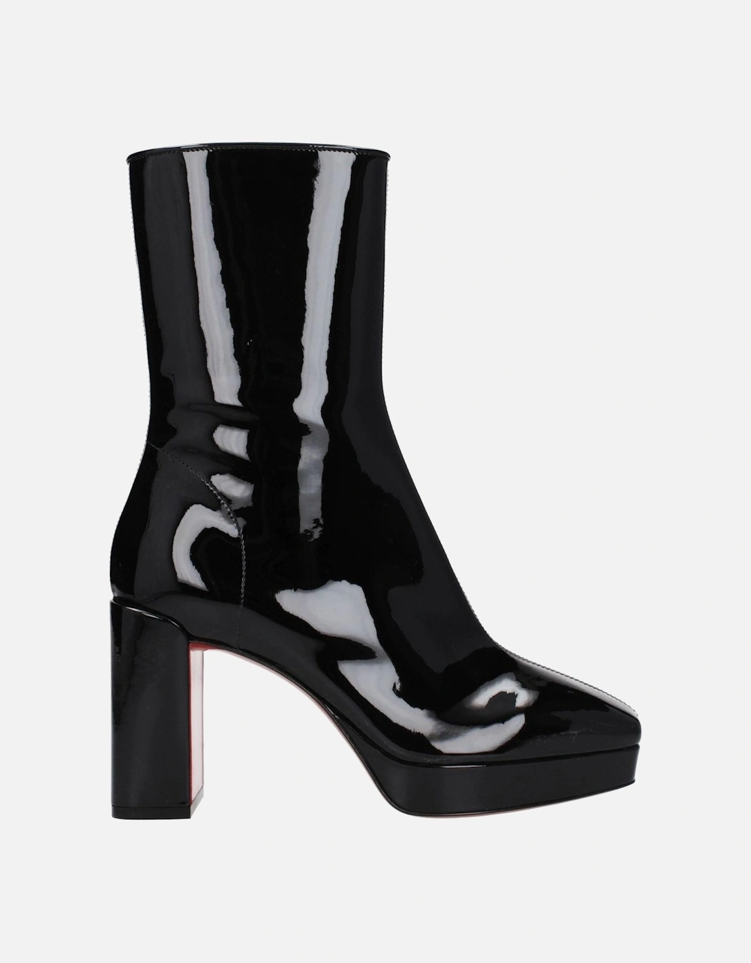 Patent Leather High Heel Ankle Boots Women - Black, 6 of 5