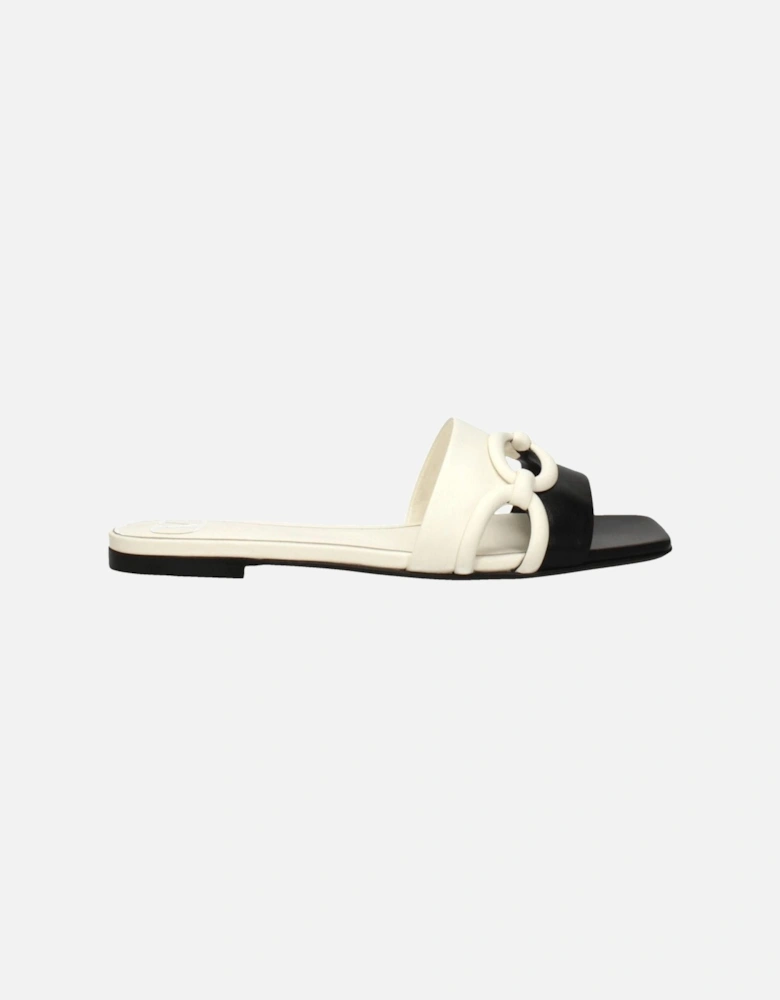 Leather Open Toe Slippers and Clogs Women - Black Sandals