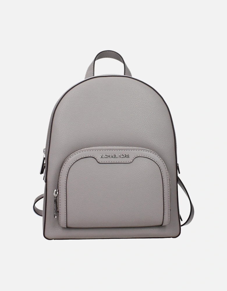Leather Backpack with Adjustable Straps Women - Gray