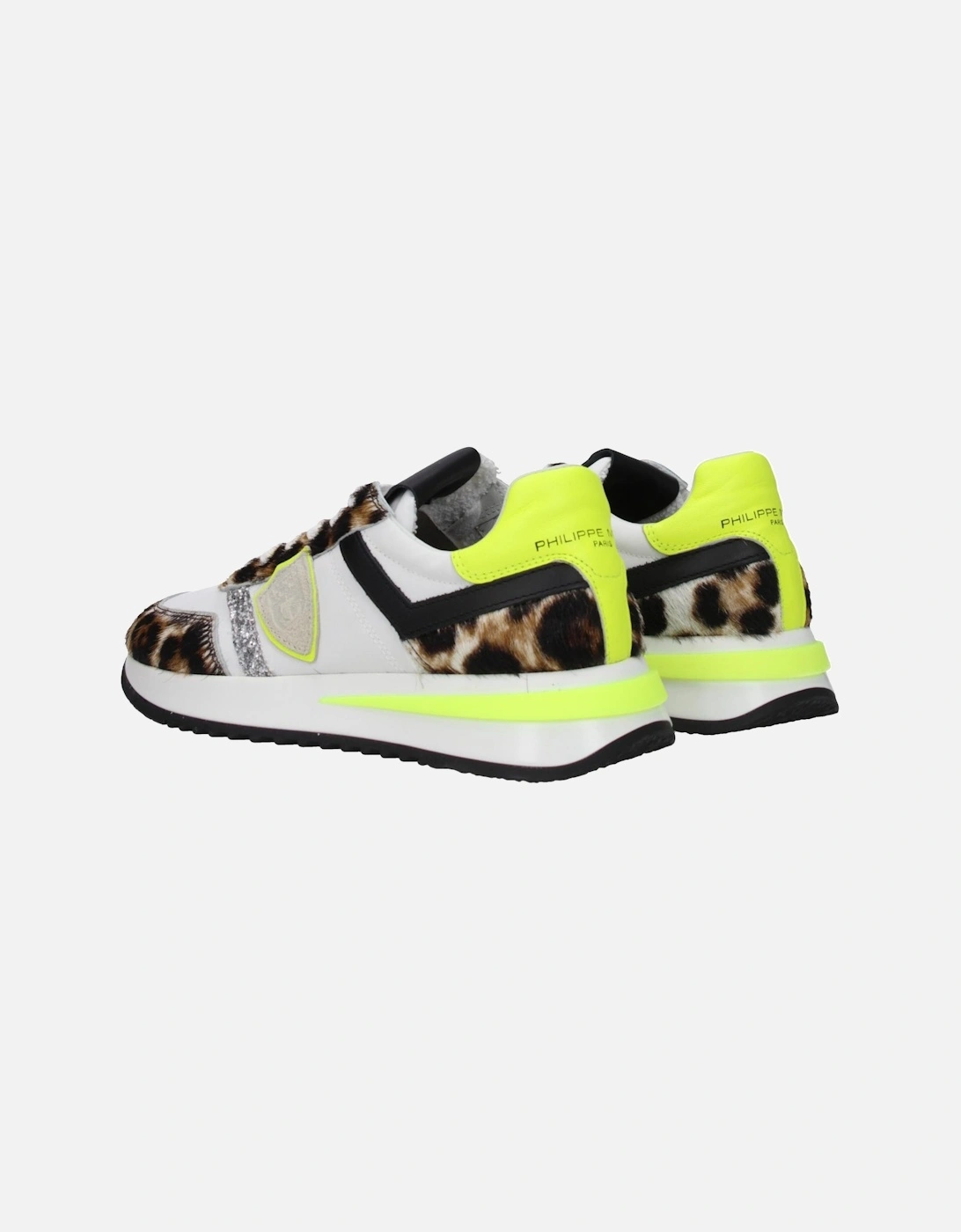 Leather Sneakers with Lace-Up Closure Women - White