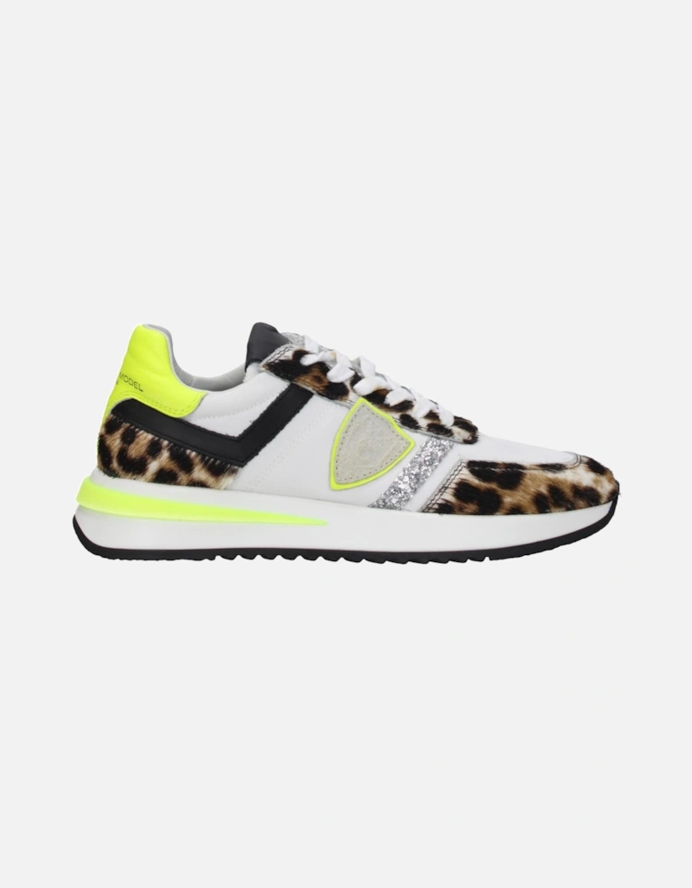 Leather Sneakers with Lace-Up Closure Women - White