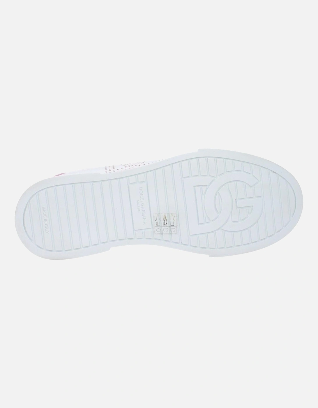 Leather Sneakers with Logo Detailing Women - White