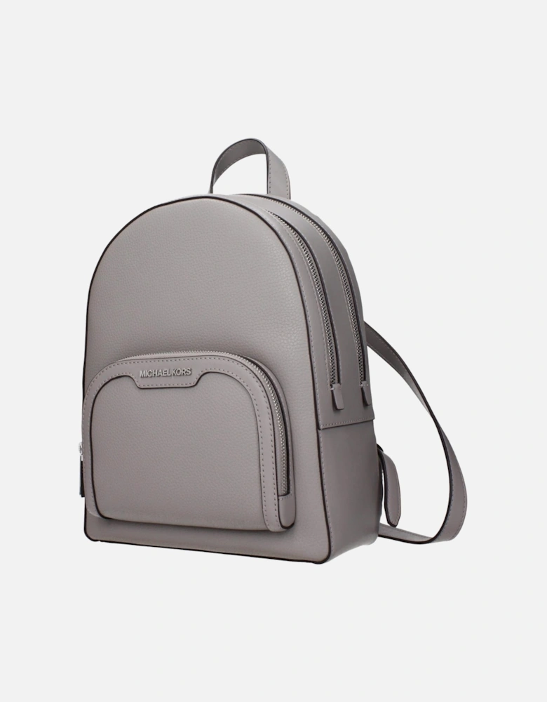 Leather Backpack with Adjustable Straps Women - Gray