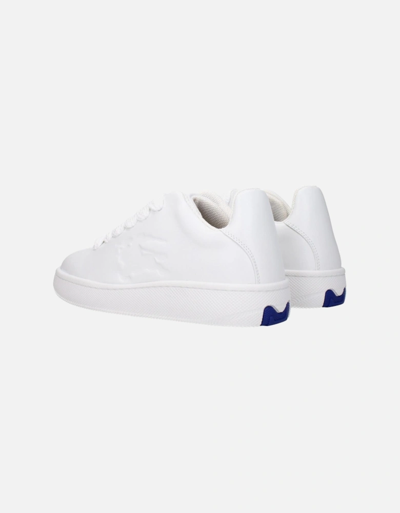 Leather Sneakers with Side Logo Women - White