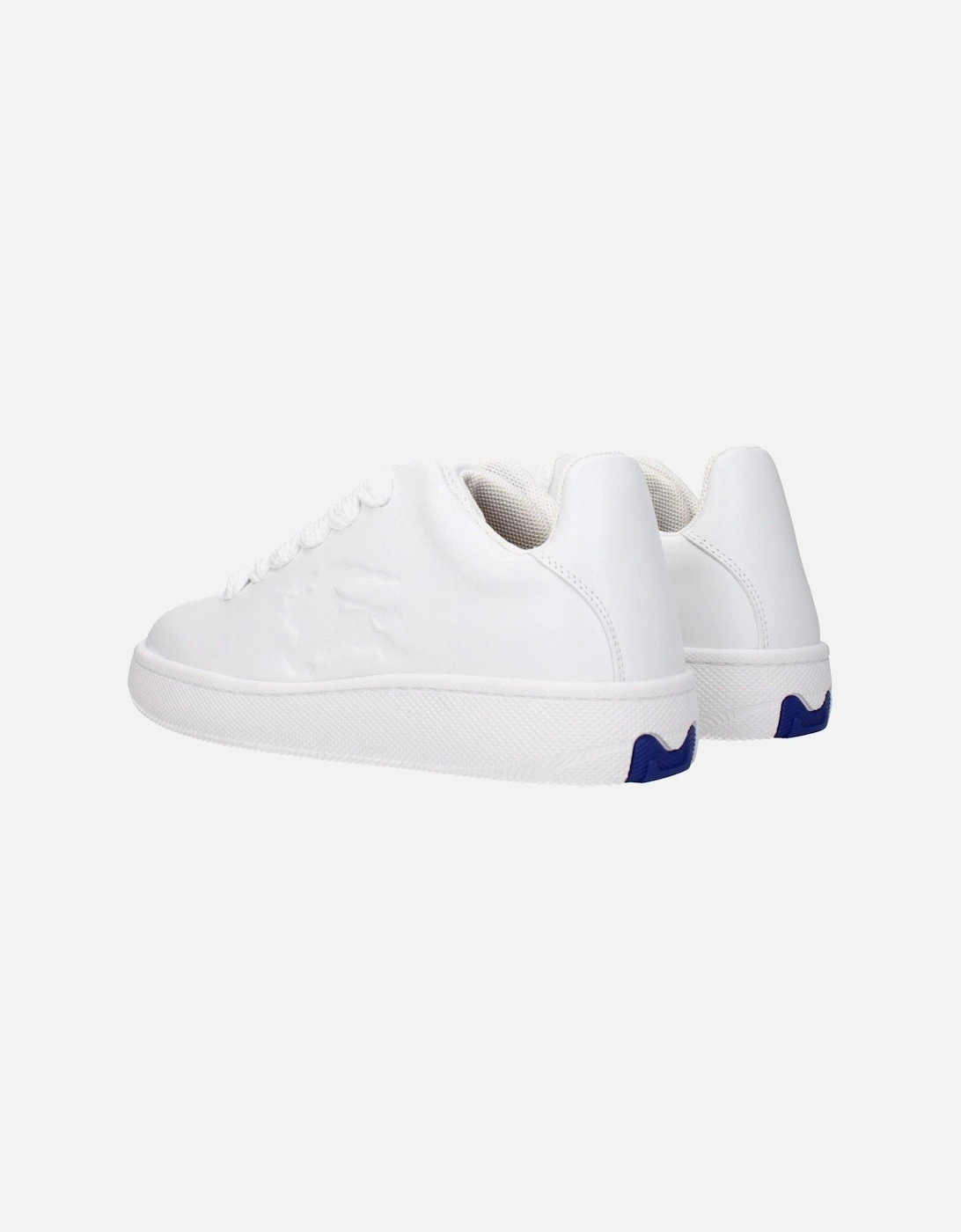Leather Sneakers with Side Logo Women - White