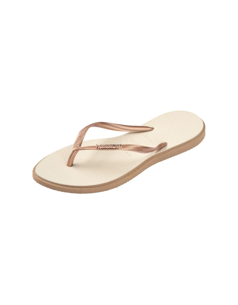Slim Point Flip Flops - Rose Gold