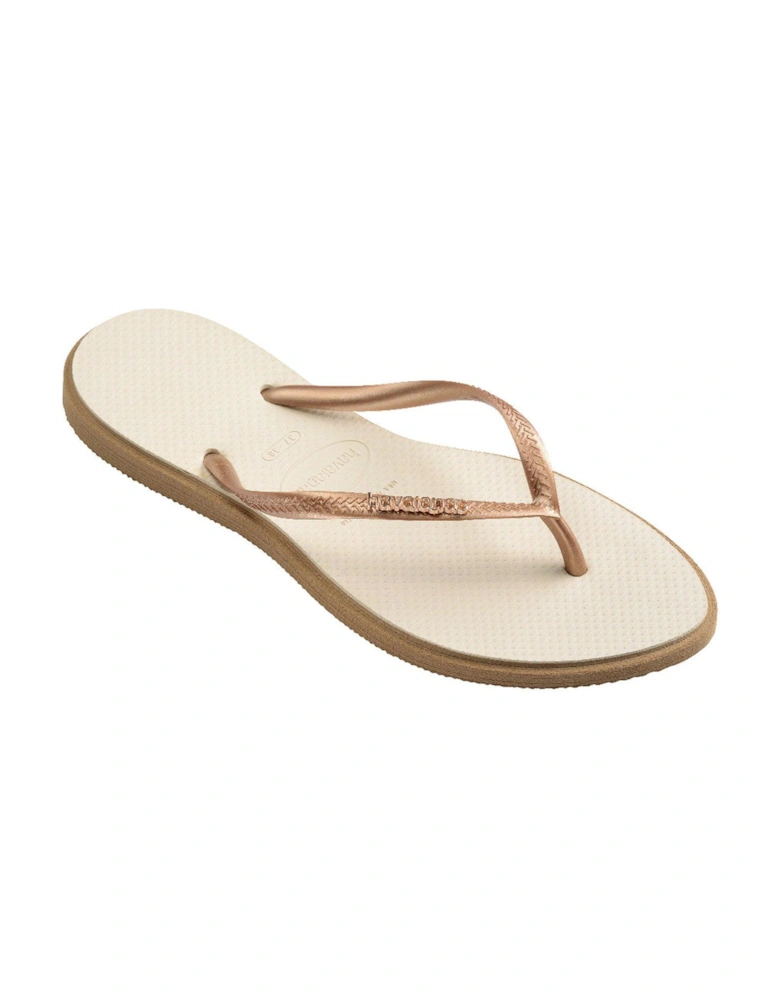 Slim Point Flip Flops - Rose Gold