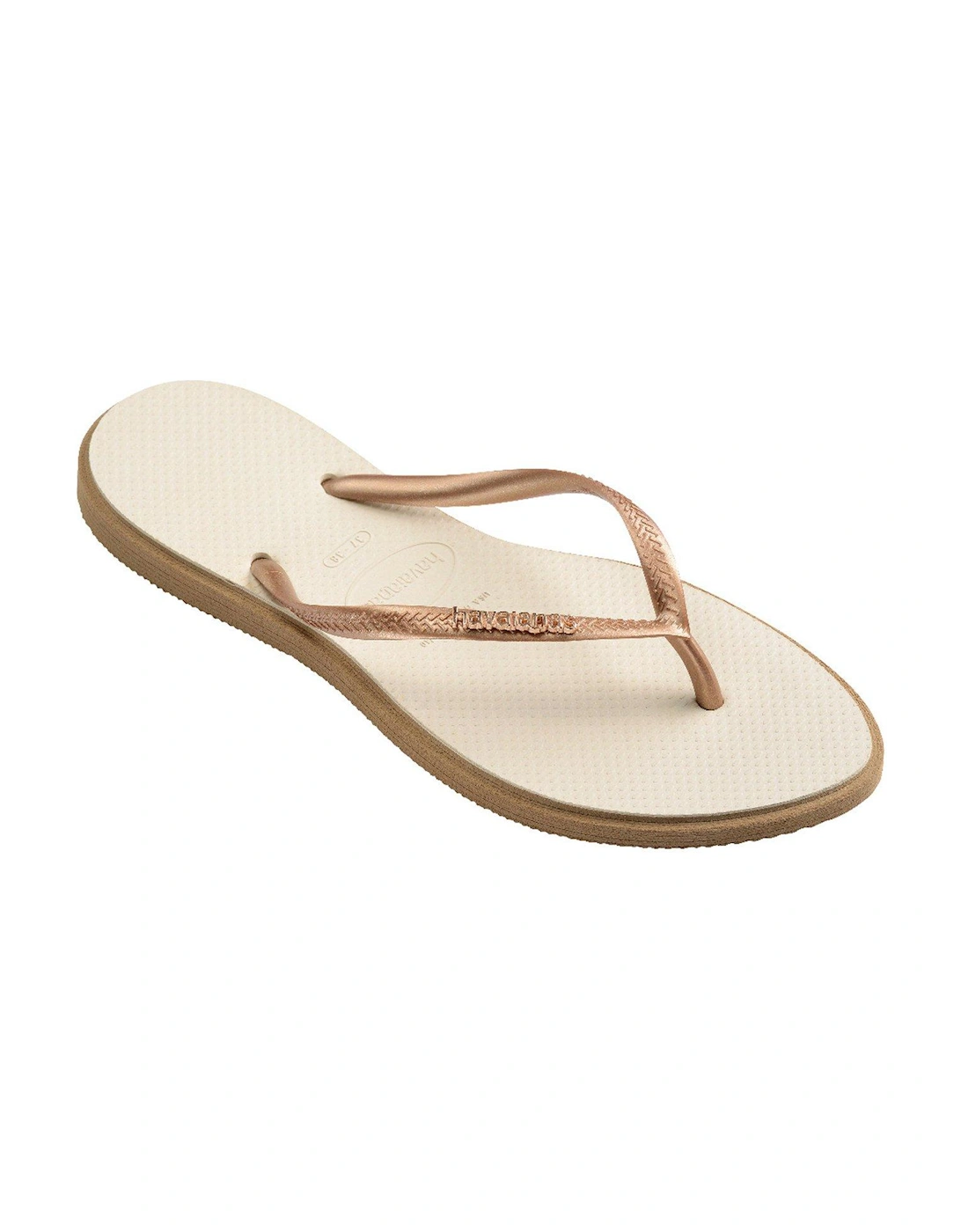 Slim Point Flip Flops - Rose Gold