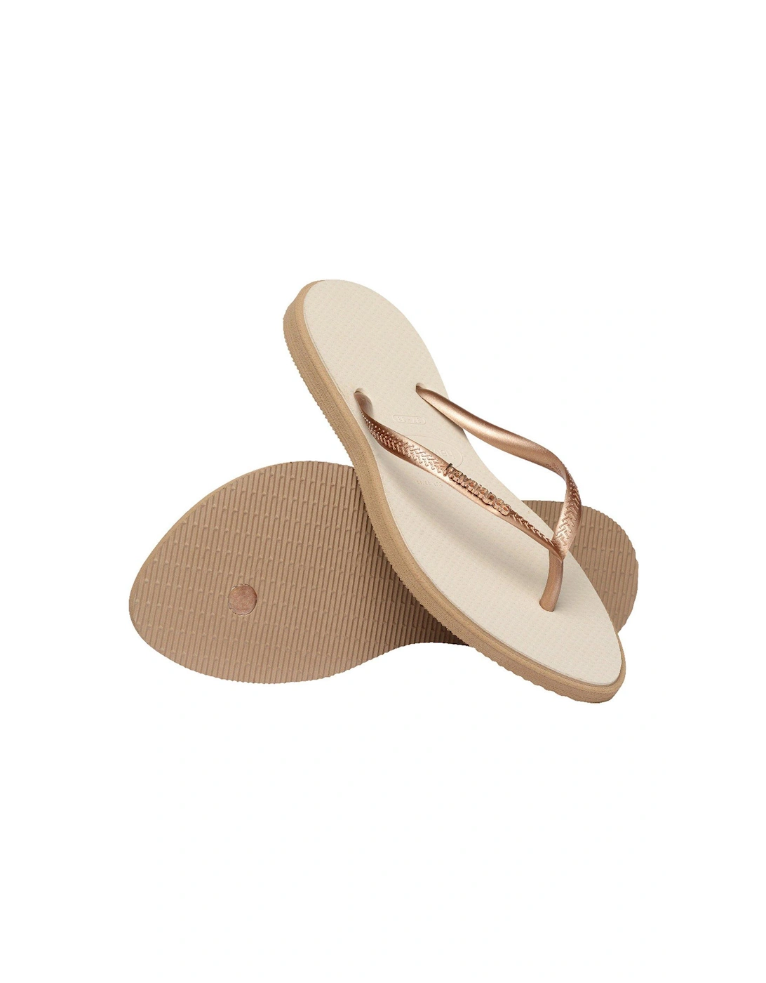 Slim Point Flip Flops - Rose Gold