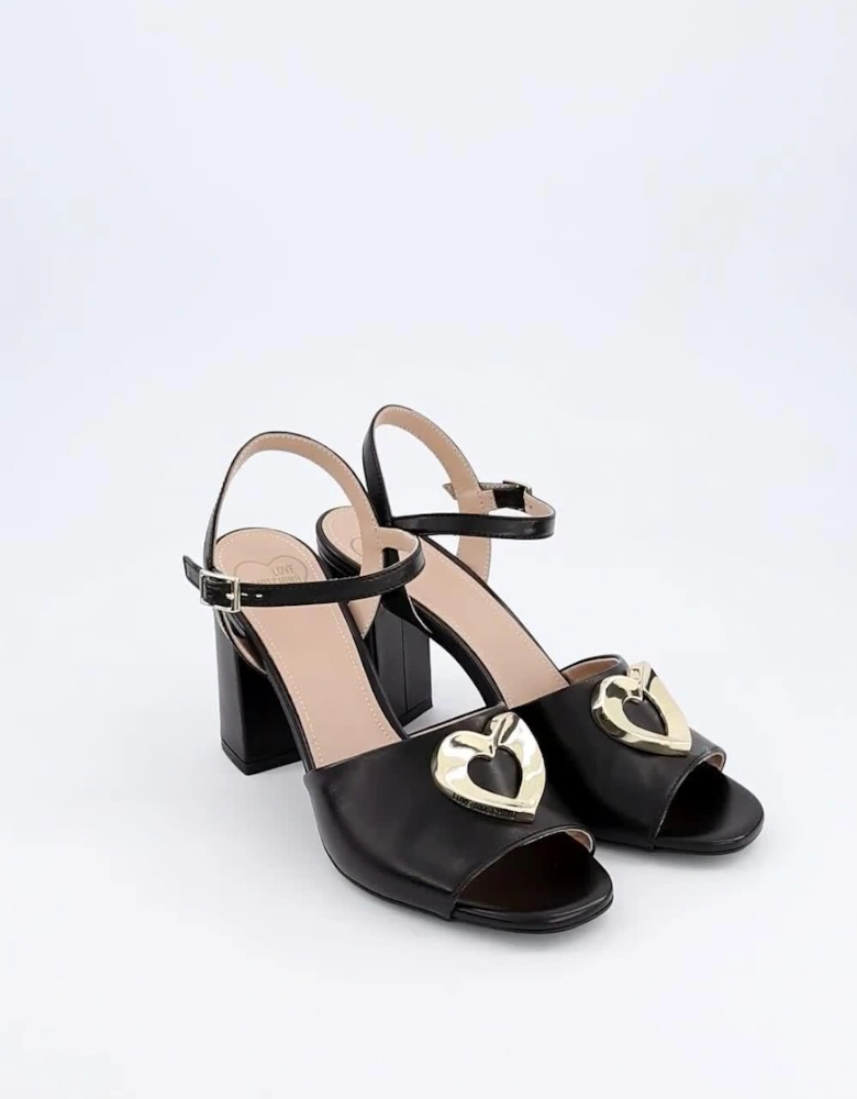 Block Heeled Sandal - Black