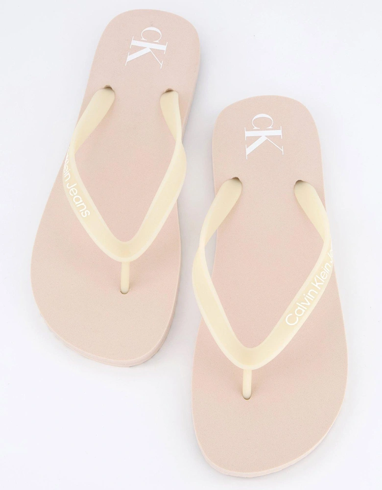 Monogram Logo Flip Flops - Pink