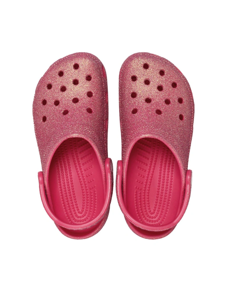 Classic Iridescent Glitter Clog - Pink
