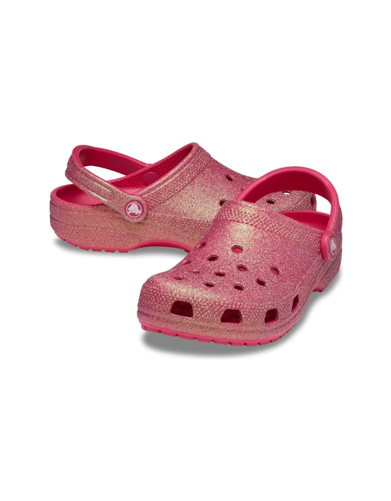 Classic Iridescent Glitter Clog - Pink