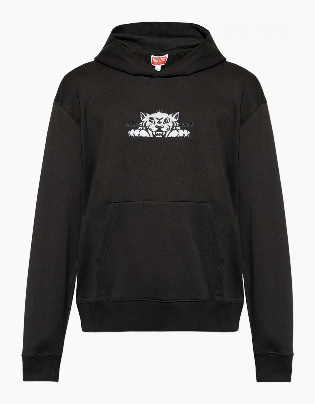 Kenzo Kenzo Men's Happy Tiger Embroidered Classic Hoodie Black