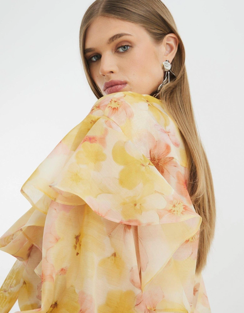 Pussybow Ruffle Blouse - Pink