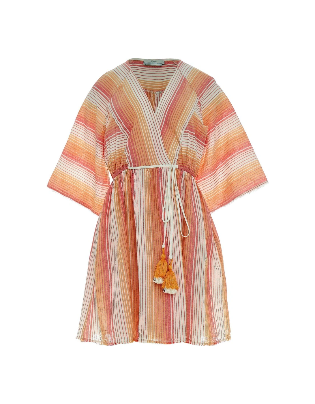 Pandora Striped Wrap Dress - Multi