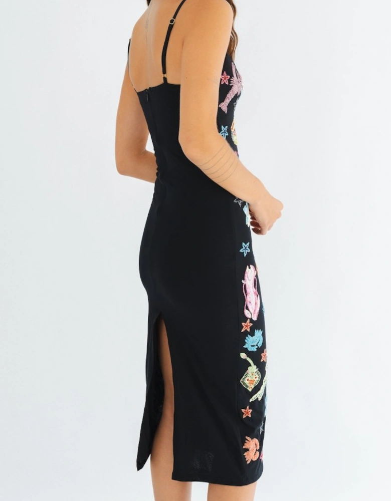 Arizona Hand Beaded Midi Dress
