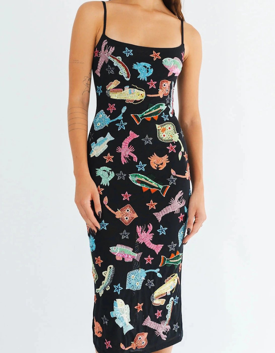 Arizona Hand Beaded Midi Dress, 5 of 4