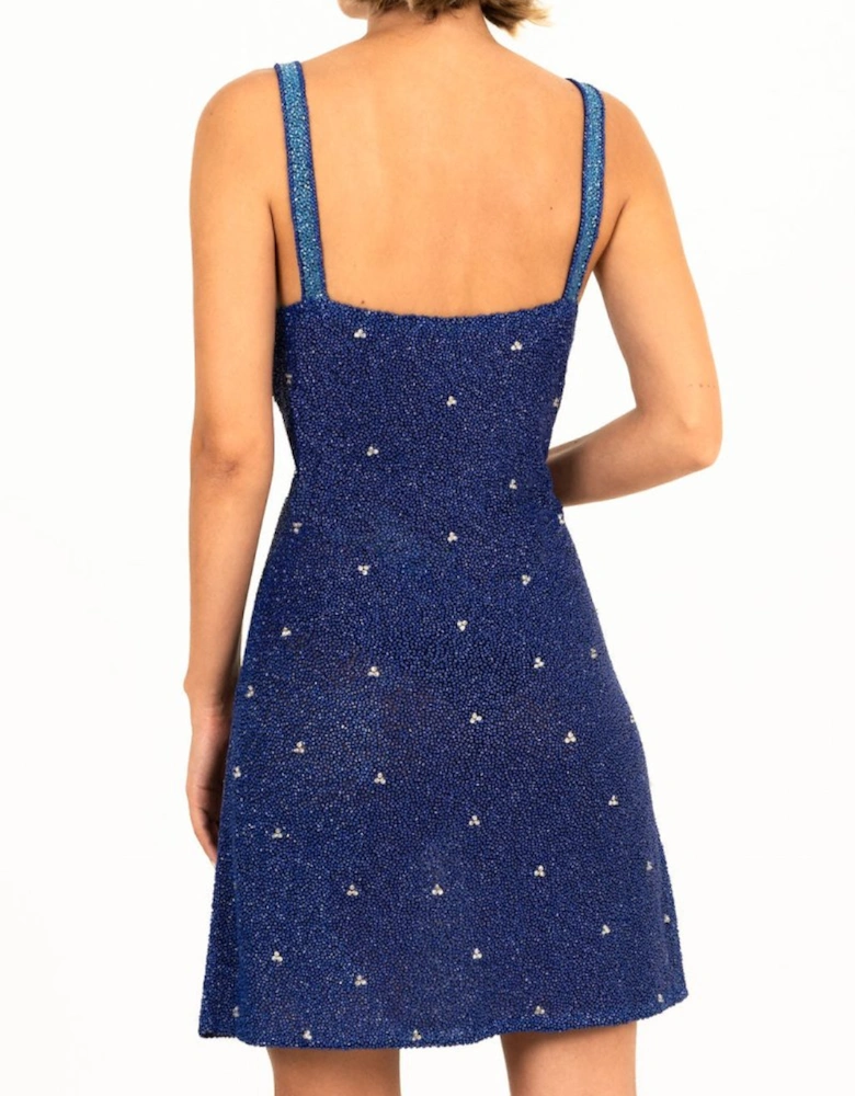 Jellyfish Currents Hand Beaded Mini Dress