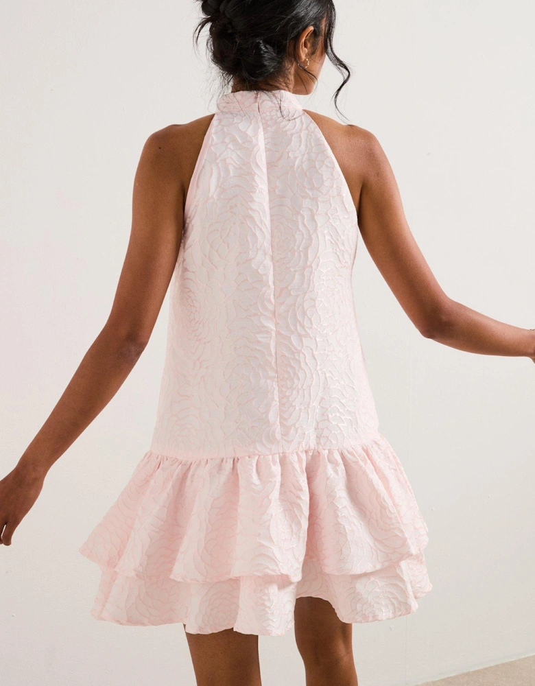 Deanna Halter Mini Dress - Pink