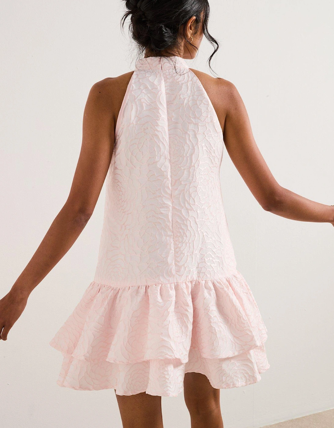 Deanna Halter Mini Dress - Pink