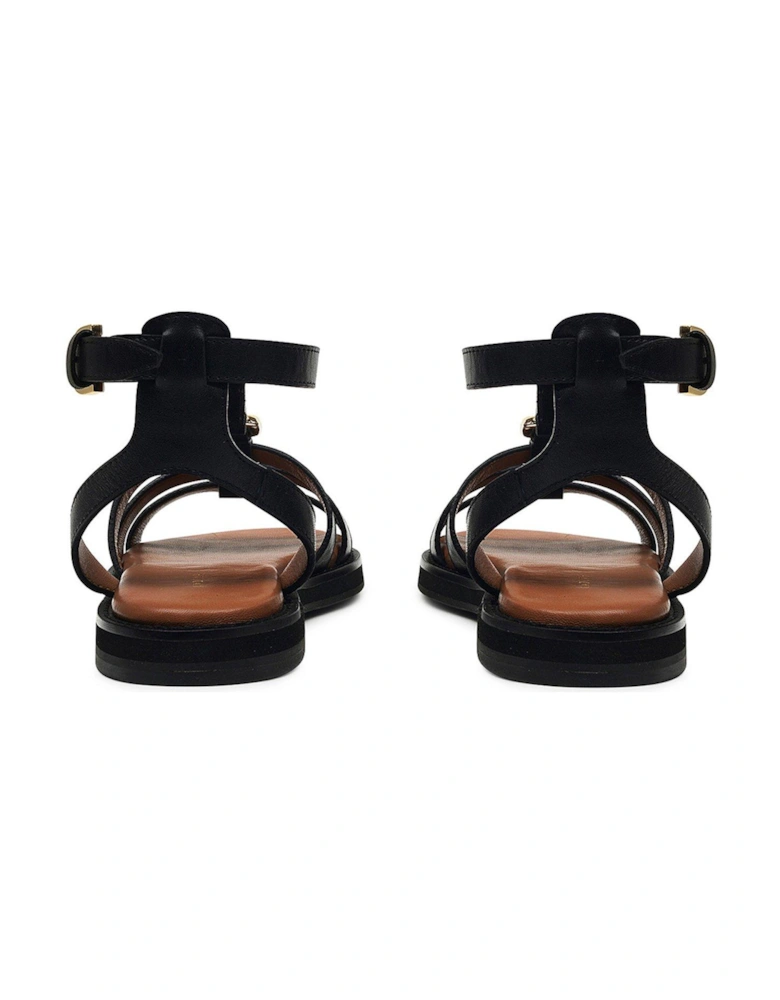 Fore Street Gladiator Sandal Black
