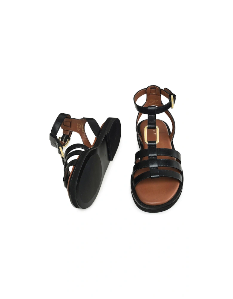 Fore Street Gladiator Sandal Black