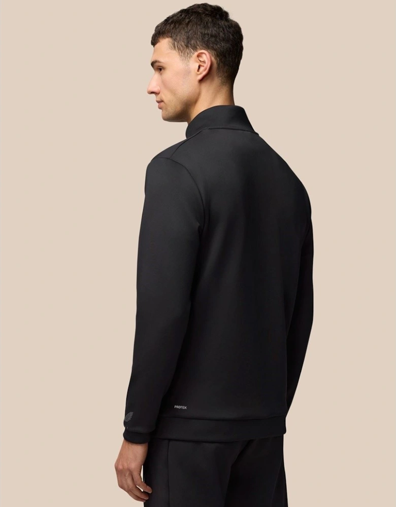 Scuba 1/4 Zip Polyester Men's Black Sweatshirt
