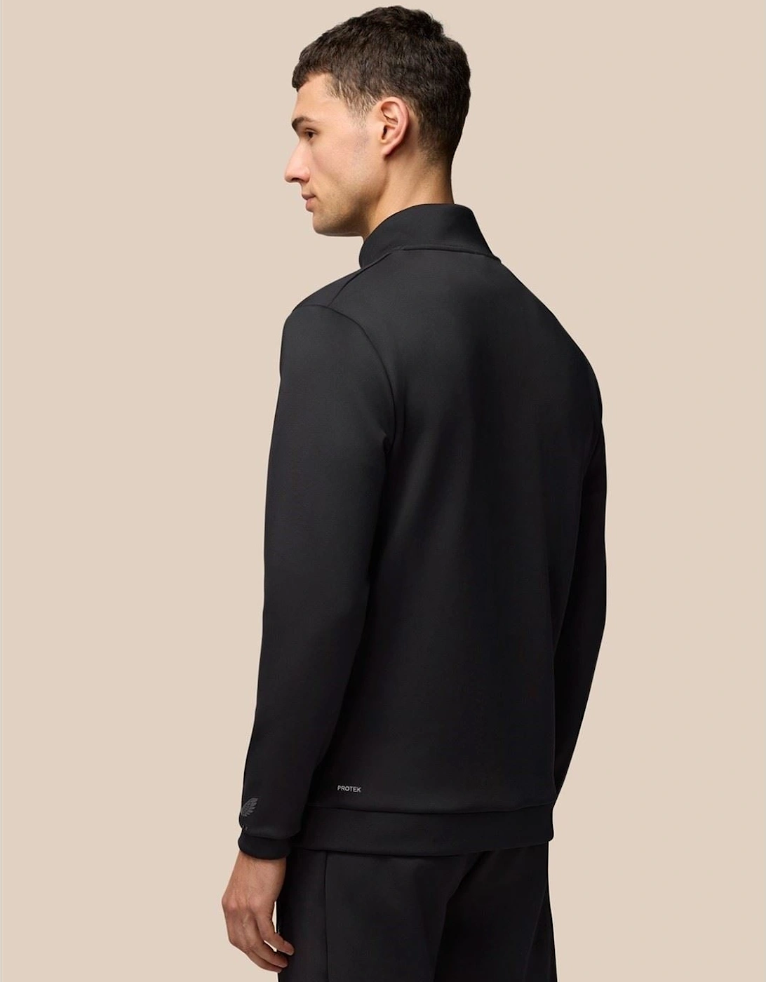 Scuba 1/4 Zip Polyester Men's Black Sweatshirt