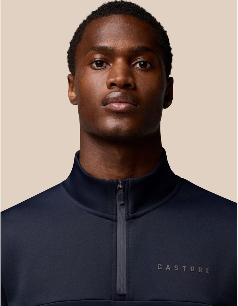 Scuba 1/4 Zip Polyester Men's Blue Sweatshirt