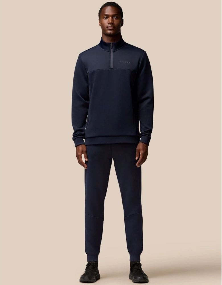 Scuba 1/4 Zip Polyester Men's Blue Sweatshirt